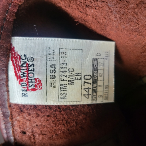 RED WINGS SHOES NWOT Men's 9 Super Sole Steel Toe Pull On Brown Leather Boots - Picture 5 of 6